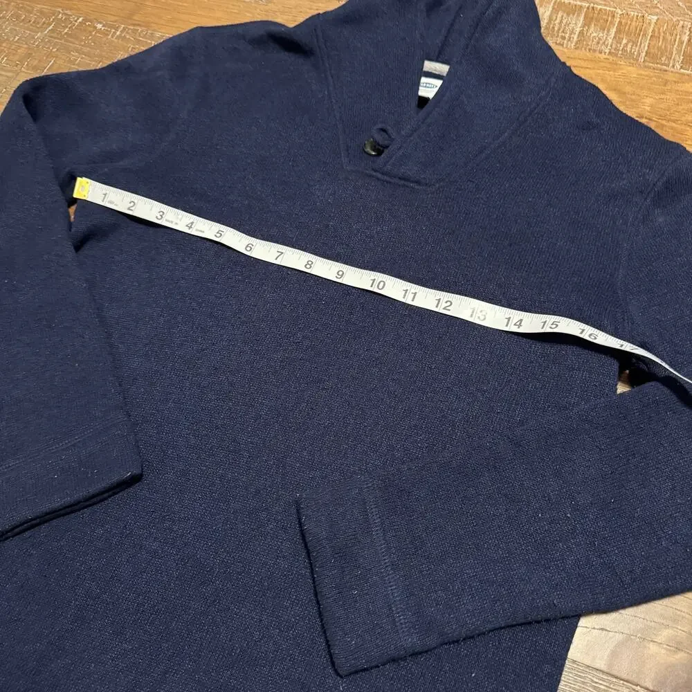 Old Navy Heathered Blue Shawl Collar w Button Pullover Sweater XL Boys 14-16